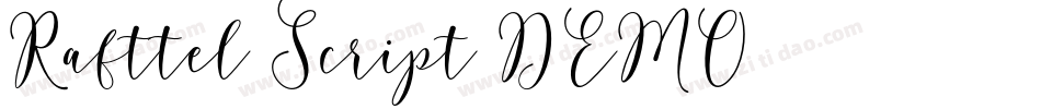 Rafttel Script DEMO字体转换